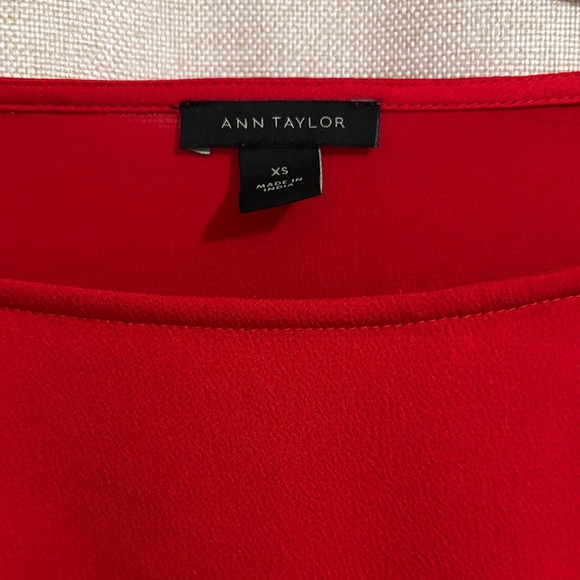 Ann Taylor Vibrant Red Blouse - Picture 2 of 7